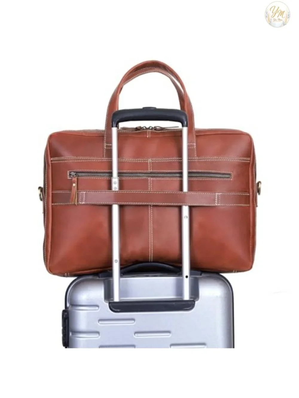 Full Grain Italian Leather Briefcase Men's Handcrafted Laptop Bag Multiple